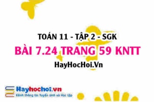 Bài 7.24 trang 59 Toán 11 tập 2 Kết nối tri thức